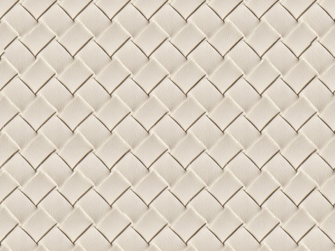  现代法式编织皮 无缝米白编制皮革贴图 