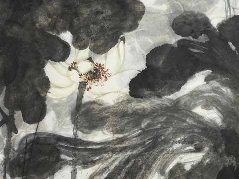 张大千绘画作品，中国近现代水墨画，写意水墨画 (2)