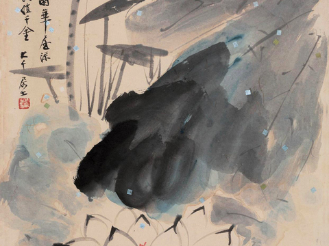  张大千绘画作品，中国近现代水墨画，写意水墨画80 