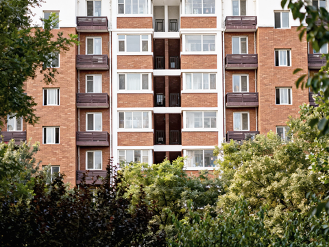 现代风格小区外景 窗景 高层外景