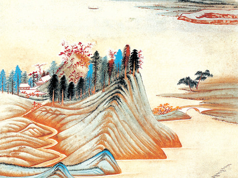 张大千绘画作品，中国近现代水墨画，写意水墨画精品