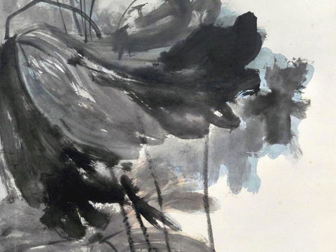  张大千绘画作品，中国近现代水墨画，写意水墨画85 