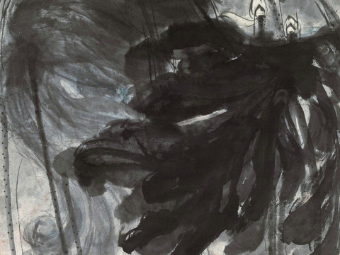  张大千绘画作品，中国近现代水墨画，写意水墨画56 