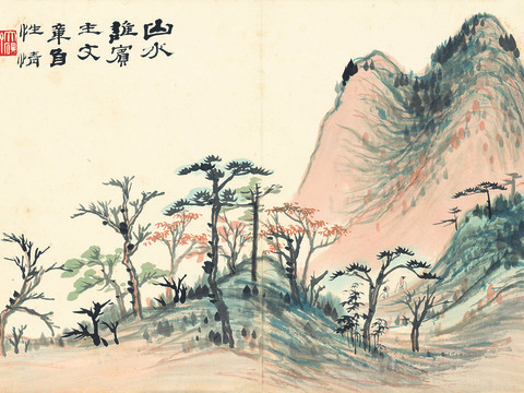 张大千绘画作品，中国近现代水墨画，写意水墨画22