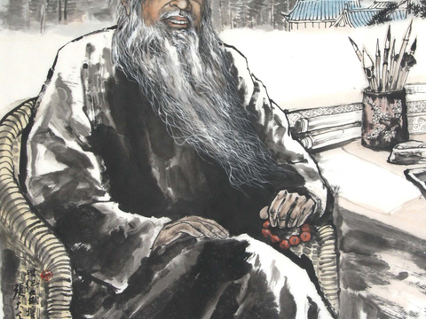  张大千绘画作品，中国近现代水墨画，写意水墨画46 