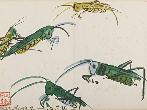 张大千绘画作品，中国近现代水墨画，写意水墨画3