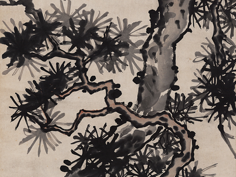  张大千绘画作品，中国近现代水墨画，写意水墨画91 