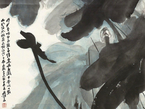 张大千绘画作品，中国近现代水墨画，写意水墨画79