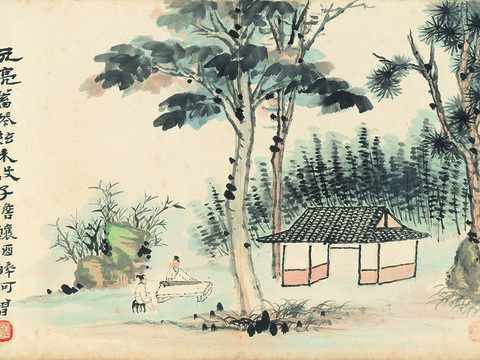  张大千绘画作品，中国近现代水墨画，写意水墨画17 