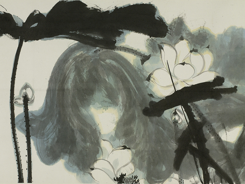  张大千绘画作品，中国近现代水墨画，写意水墨画1 