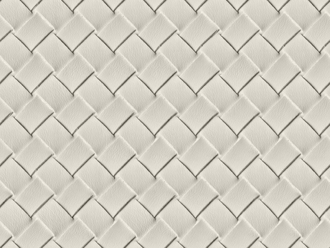  现代法式编织皮 无缝米白编制皮革贴图 