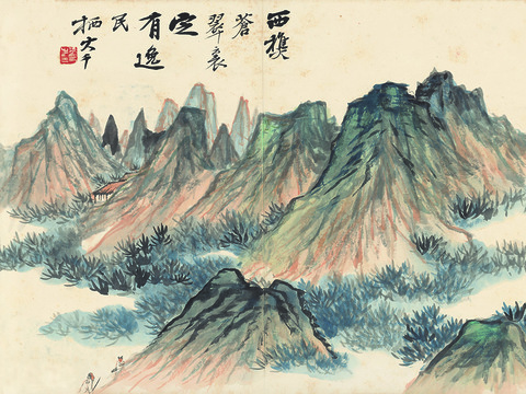  张大千绘画作品，中国近现代水墨画，写意水墨画20 
