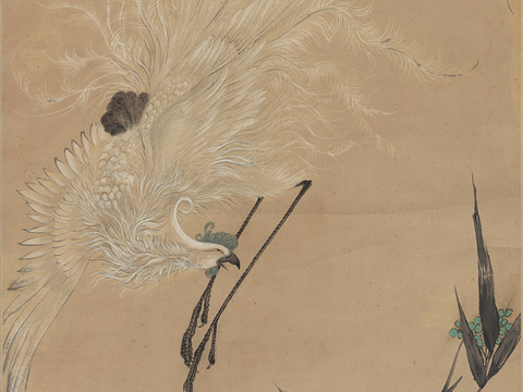 张大千绘画作品，中国近现代水墨画，写意水墨画张善孖 仁风披丹