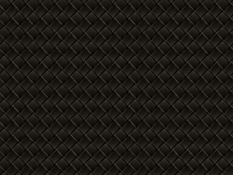  现代法式编织皮 无缝黑色编制皮革贴图 