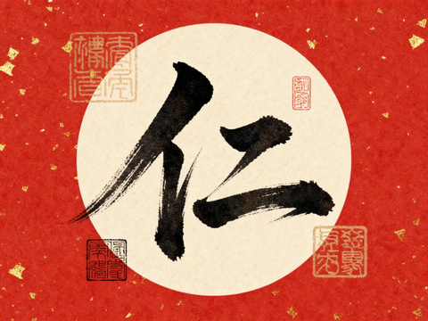  新中式风格书法字画 