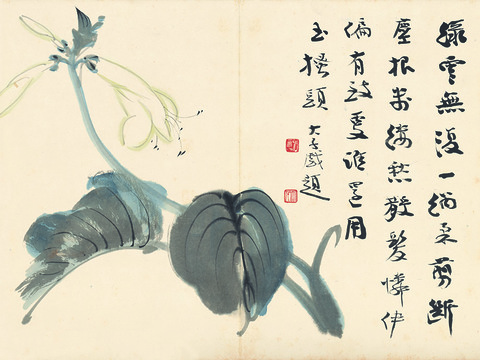 张大千绘画作品，中国近现代水墨画，写意水墨画32