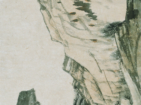 张大千绘画作品，中国近现代水墨画，写意水墨画光明顶