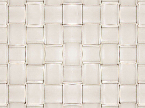  现代法式编织皮 无缝米白编制皮革贴图 