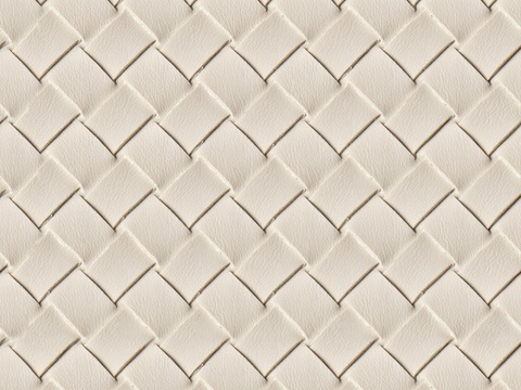 现代法式编织皮 无缝米白编制皮革贴图