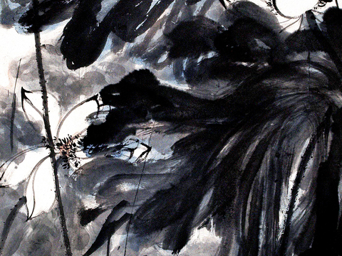  张大千绘画作品，中国近现代水墨画，写意水墨画45 