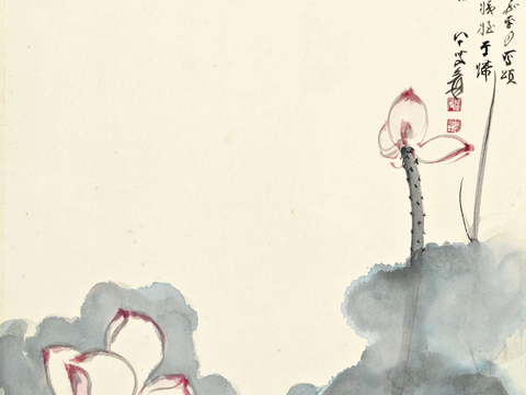  张大千绘画作品，中国近现代水墨画，写意水墨画48 