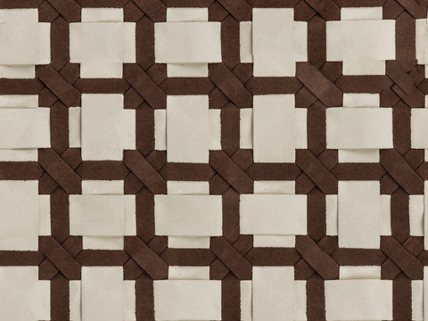  无缝卡其色编制皮革贴图 