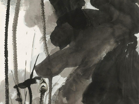  张大千绘画作品，中国近现代水墨画，写意水墨画50 