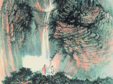 张大千绘画作品，中国近现代水墨画，写意水墨画14