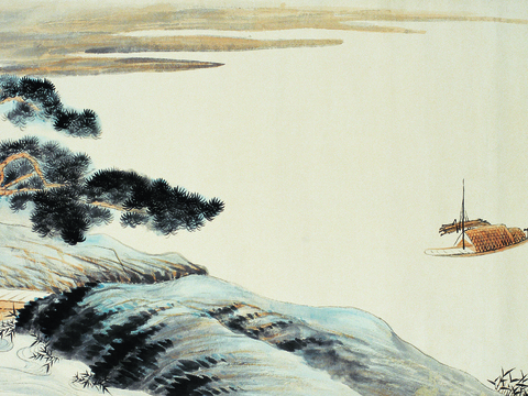 张大千绘画作品，中国近现代水墨画，写意水墨画仿大涤子