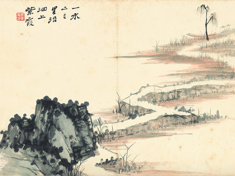 张大千绘画作品，中国近现代水墨画，写意水墨画15