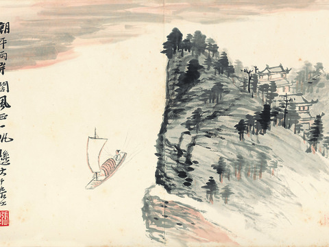 张大千绘画作品，中国近现代水墨画，写意水墨画23