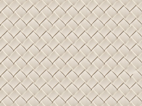 现代法式编织皮 无缝米白编制皮革贴图 