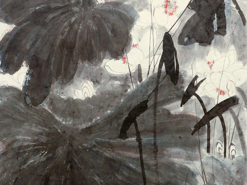  张大千绘画作品，中国近现代水墨画，写意水墨画49 