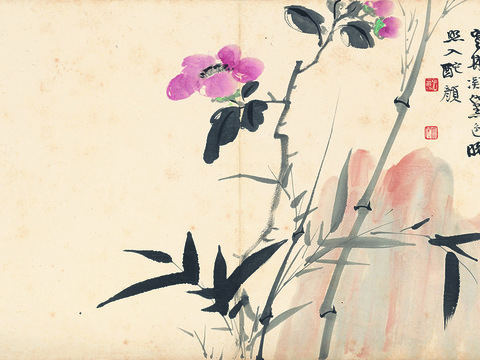  张大千绘画作品，中国近现代水墨画，写意水墨画35 