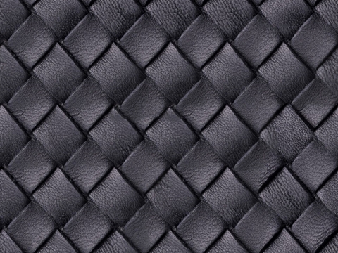  现代法式编织皮 无缝黑色编制皮革贴图 