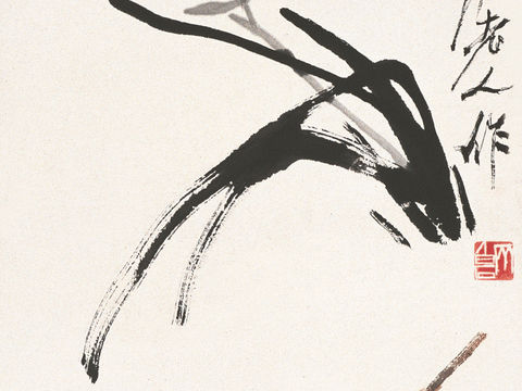  齐白石写意水墨画，近现代水墨画145 