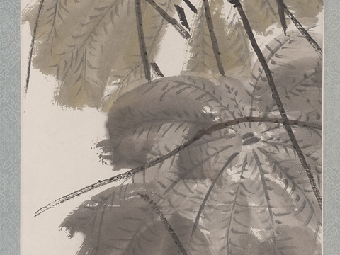 齐白石写意水墨画，近现代水墨画 莲荷图