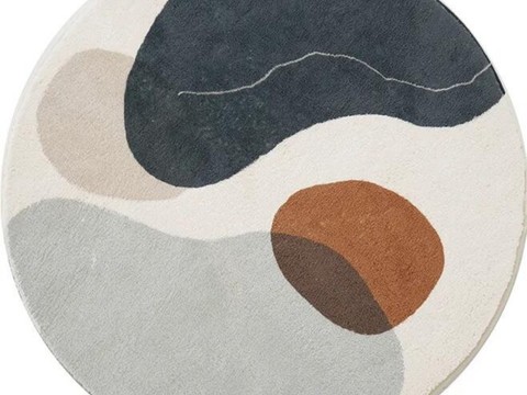 圆形儿童卡通地毯贴图