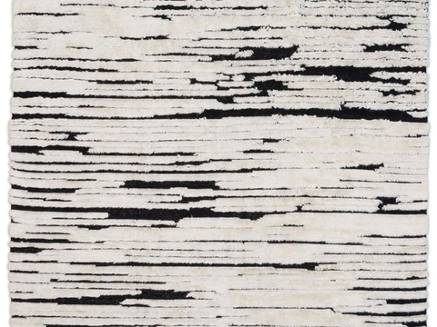 现代奶油条纹地毯 黑白条纹地毯贴图