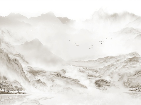  现代浅色山水大理石 山水纹理石材 