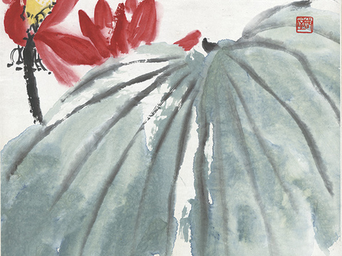 齐白石写意水墨画，近现代水墨画-和平 54x136