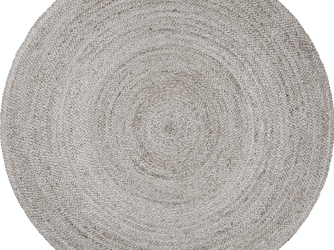 现代轻奢毛绒圆形地毯贴图