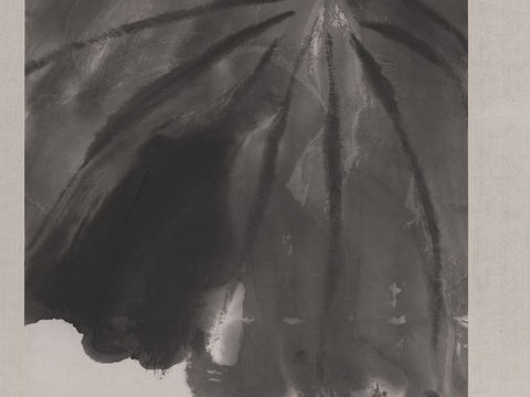 齐白石写意水墨画，近现代水墨画-荷塘鸳鸯图1