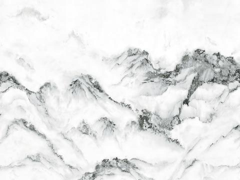 现代新中式大理石 浅色山水大理石岩板