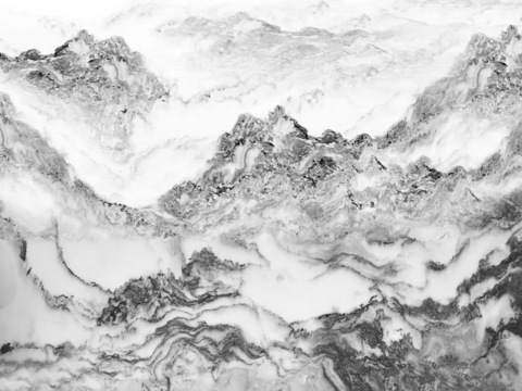 现代新中式山水大理石 白色山水纹理大理石