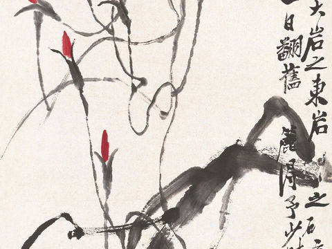  齐白石写意水墨画，近现代水墨画141 