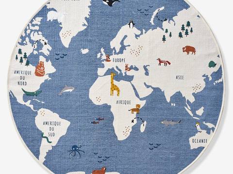 圆形儿童卡通地毯贴图