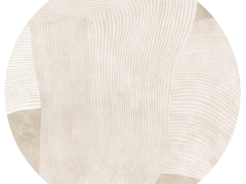 现代奶油风圆形地毯贴图