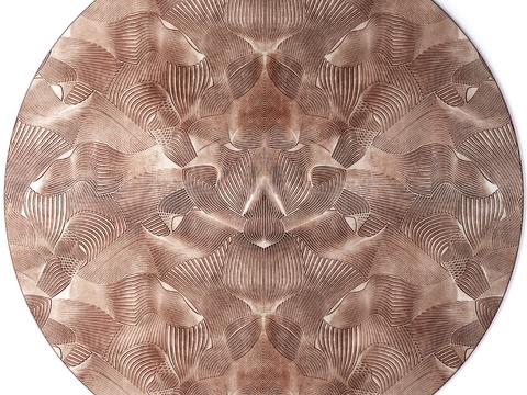 意式轻奢圆形地毯贴图