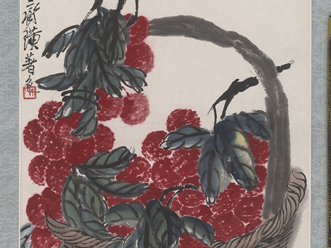 齐白石写意水墨画，近现代水墨画 杨梅